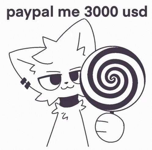 Black And White Cat Holding Lollipop GIF