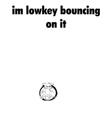 Black And White Cat Im Lowkey Bouncing GIF