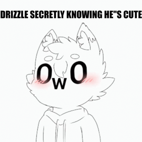 Black and White Cat Saying Drizzle Secretly Knowing He's Cute