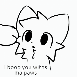 Black and White Cat Saying I Boop You With Ma Paws