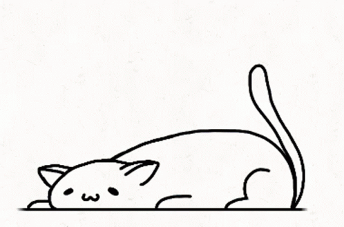 Black And White Cat Sleeping On Back With Zzz GIF