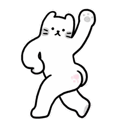 Black and White Cat Standing on Hind Legs