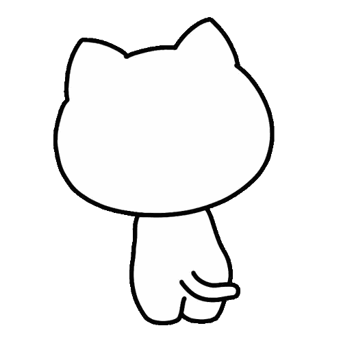 Black and White Cat with Red Dots
