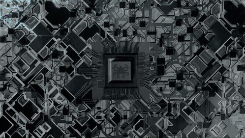 Black And White Circuit Board CPU GIF
