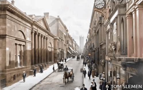 Black And White City Street By Tom Sleman GIF