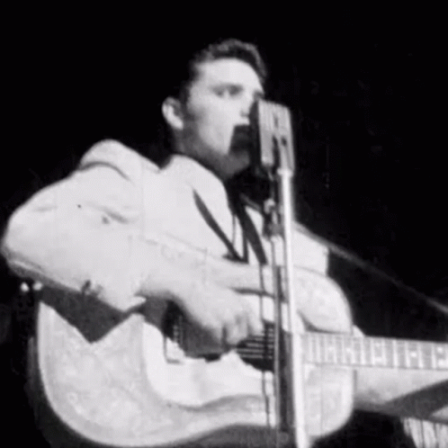 Black And White Clip Elvis Performance GIF