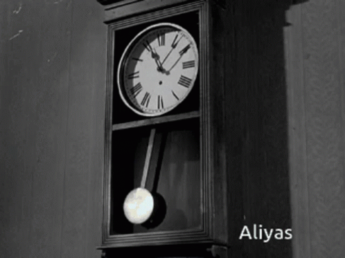 Black and White Clock with Aliyas