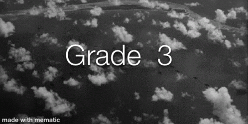 Black and White Cloudy Sky with Grade 3