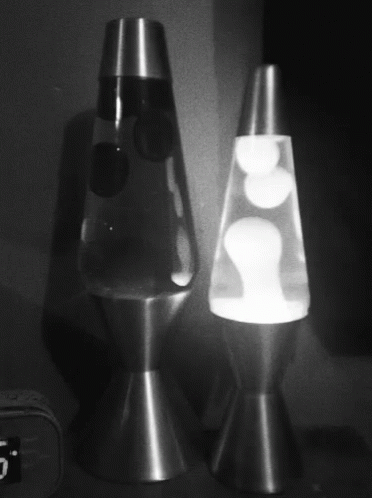 Black And White Color Of Lava Lamp GIF