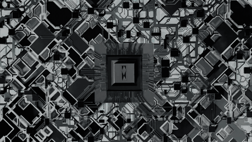 Black and White Computer Circuit Board