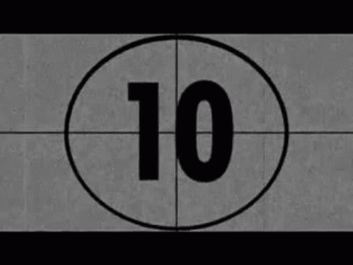 Black and White Countdown Clock Showing 19
