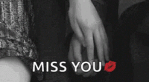 Black and White Couple Holding Hands Miss You