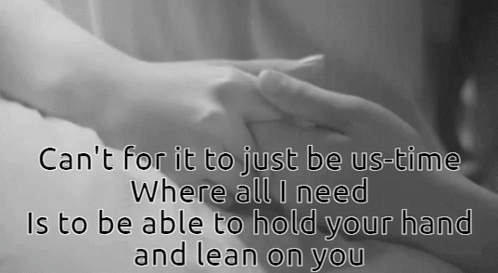 Black and White Couple Holding Hands With Can't Wait for Just Us Time