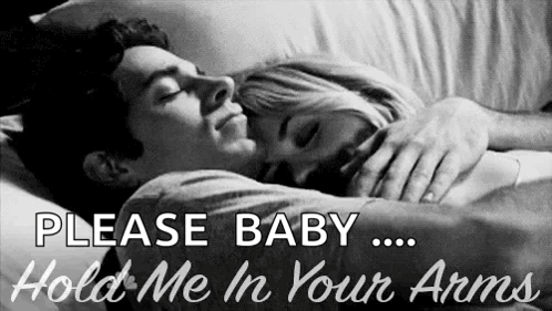 Black And White Couple Hugging Please Baby Hold Me In Your Arms GIF