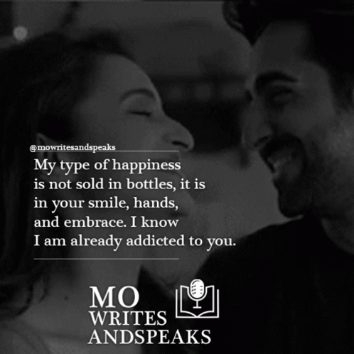 Black and White Couple With Mo Writes and Speaks Quote
