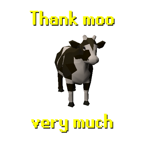 Black and White Cow Thank Moo Very Much