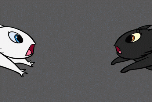 Black And White Creucats Kiss GIF