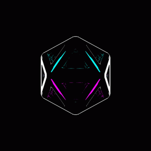 Black and White Cube With Triangle