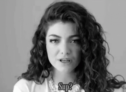 Black And White Curly Hair Woman Saying Sup GIF