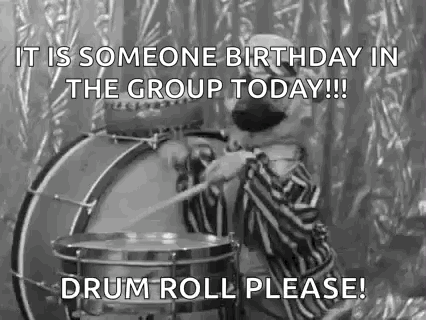 Black and White Dog Playing Drum