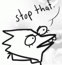 Black and White Dog Saying Stop That