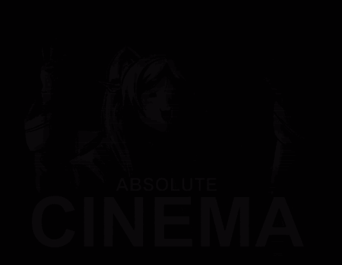 Black and White Drawing Girl Absolute Cinema