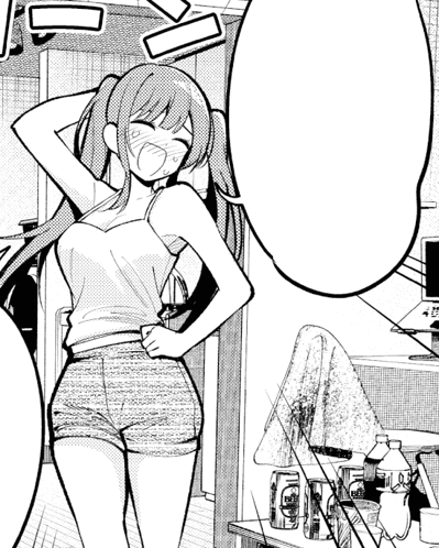 Black and White Drawing of Girl Saying Oh Man I Like Totally Forgot My True