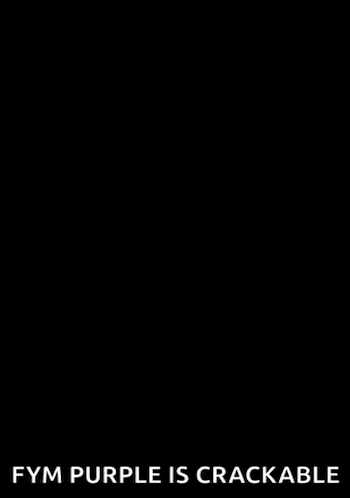 Black and White Drawing of Man Saying Fym Purple Is Crackable