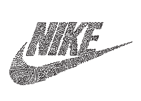 Black And White Drawing Of Nike GIF