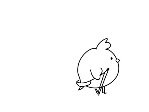 Black And White Drawing Of Two Animals Hugging GIF