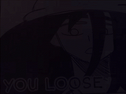 Black And White Drawing Of Woman Saying You Loose GIF