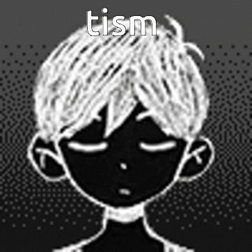 Black and White Drawing Person Eyes Closed Word Tism
