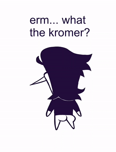 Black And White Drawing Saying Erm What The Kromer GIF