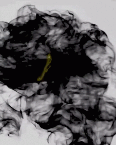 Black and White Drawing With Yellow Outline