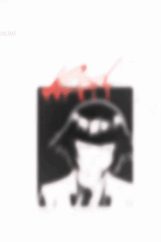 Black and White Drawing Woman Blood Dripping Red