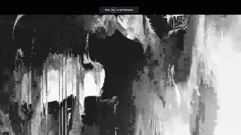 Black And White Face On Computer Screen GIF