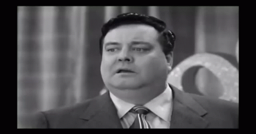 Black and White Fat Man in Suit and Tie