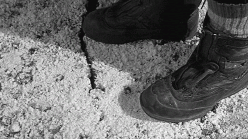 Black and White Feet in Boots