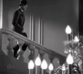 Black And White Film Guy Slide GIF