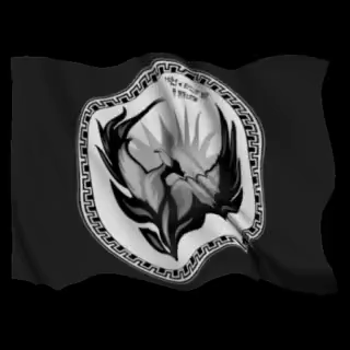 Black and White Flag With Bird