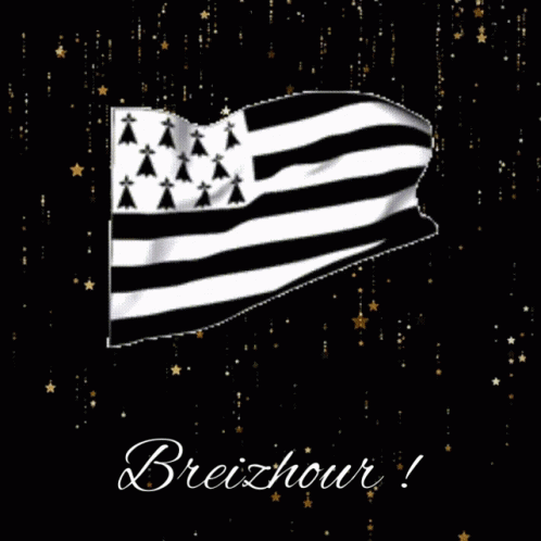 Black and White Flag With Breizhhour