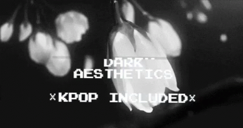 Black and White Flower Dark Aesthetics xkpop