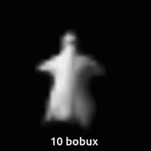 Black and White Ghost Saying 10 Bobux