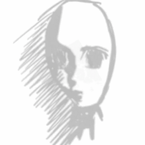 Black and White Ghost With Mouth Wide Open