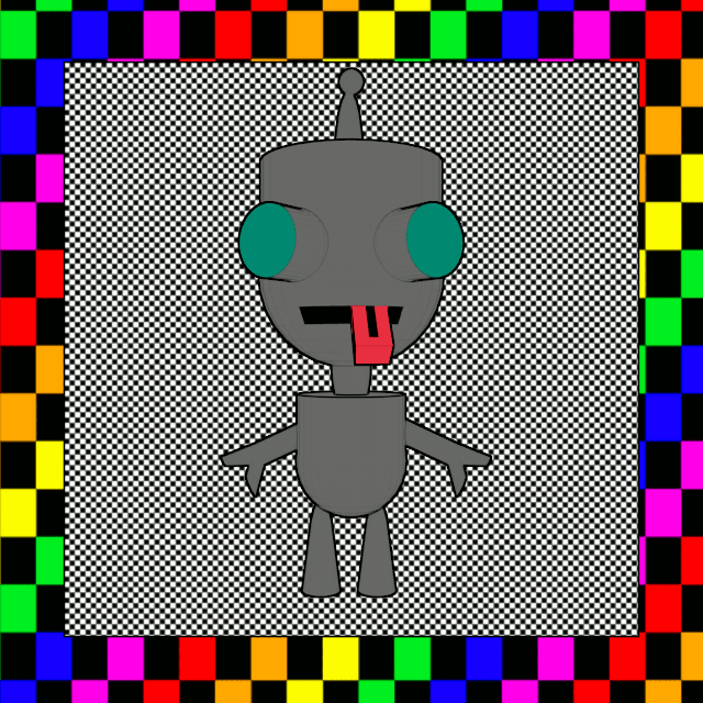 Black And White Gir Robot GIF