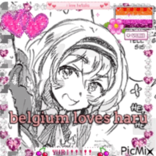Black and White Girl Belgium Loves Hard