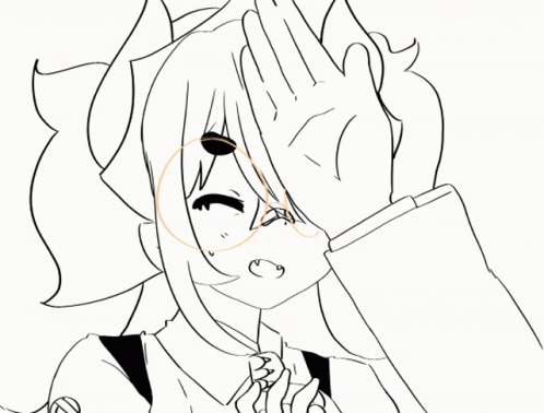 Black and White Girl Covering Face