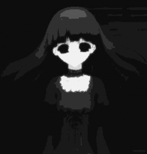 Black And White Girl In Black Dress GIF