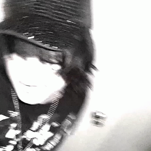 Black and White Girl in Hat and Scarf