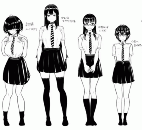 Black and White Girl in School Uniform and Tie
